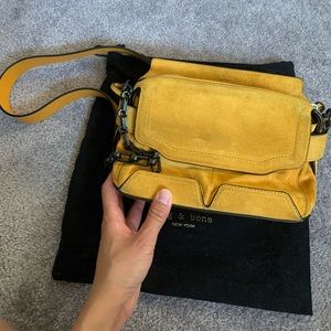 Rag & Bone - micro pilot suede and leather satchel bag